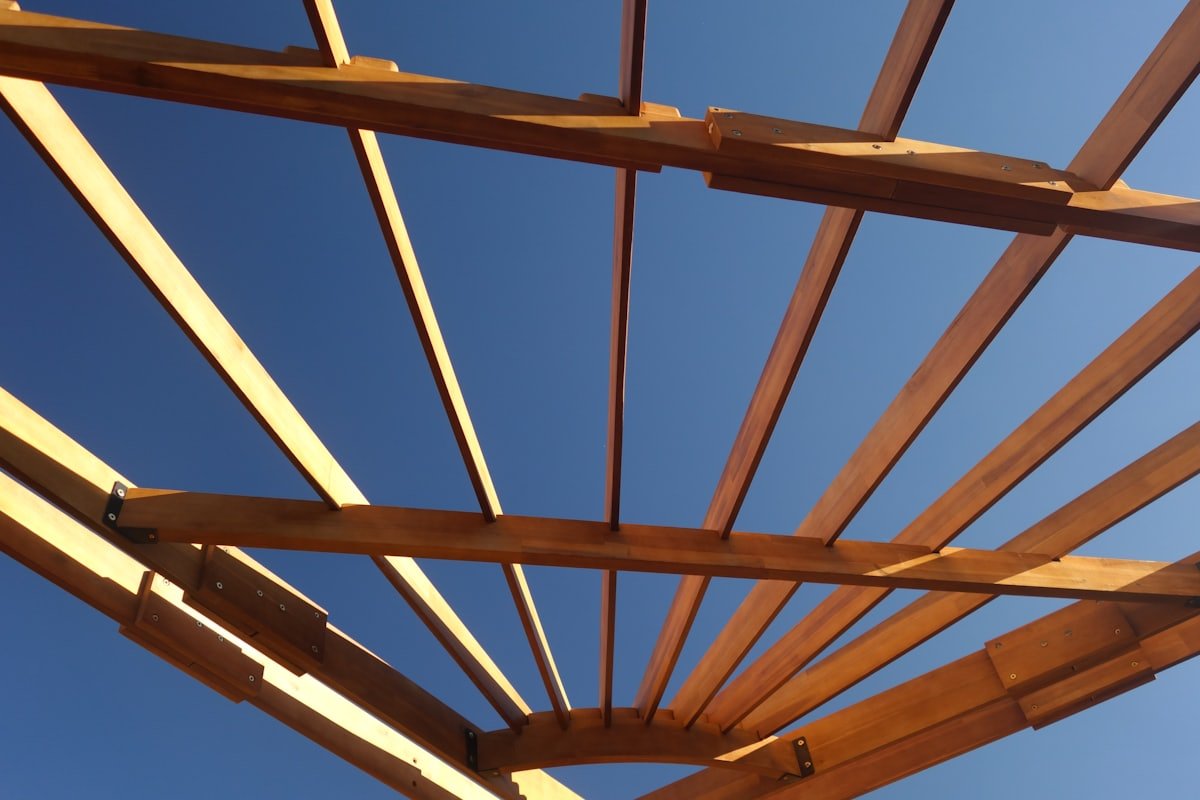 Custom cedar pergola with shade coverage over a patio in Austin, Texas